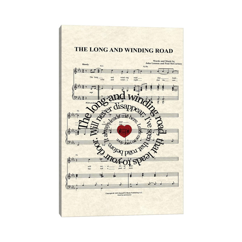 The Long And Winding Road - Wrapped Canvas Print, 101.6 cm H x 66.04 cm W x 1.91 cm D