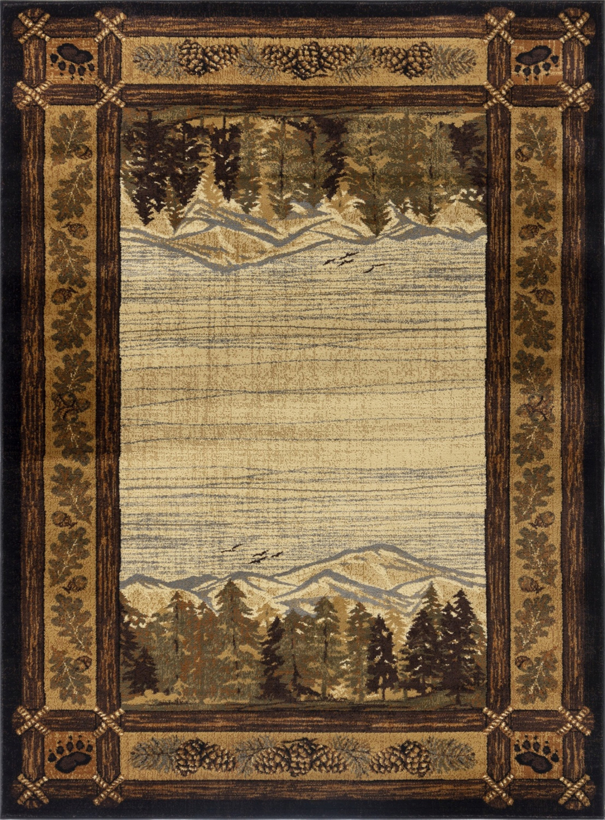Union Rustic Nature's Nest GC_CBL3009 Multi Lodge Area Rug | Wayfair