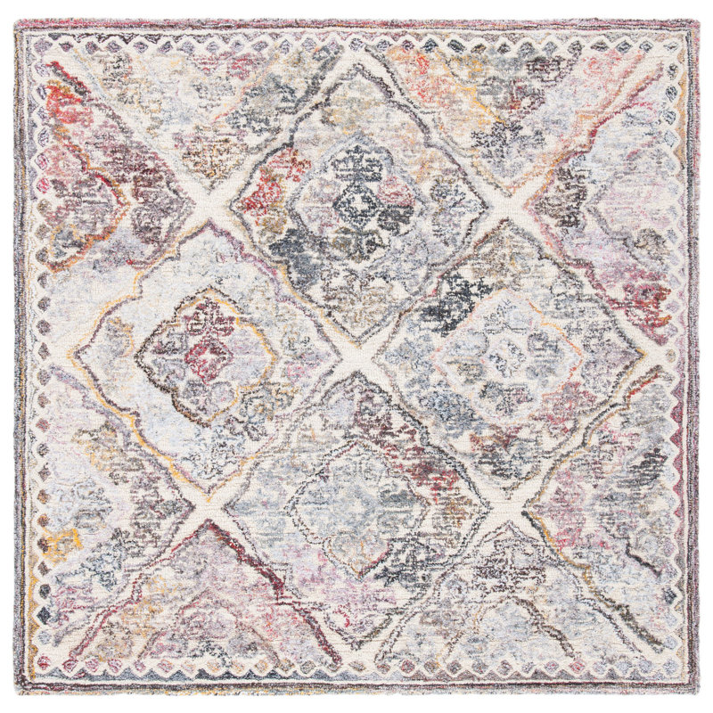 Micro-Loop Hand Tufted Performance Oriental Rug, Square 5'