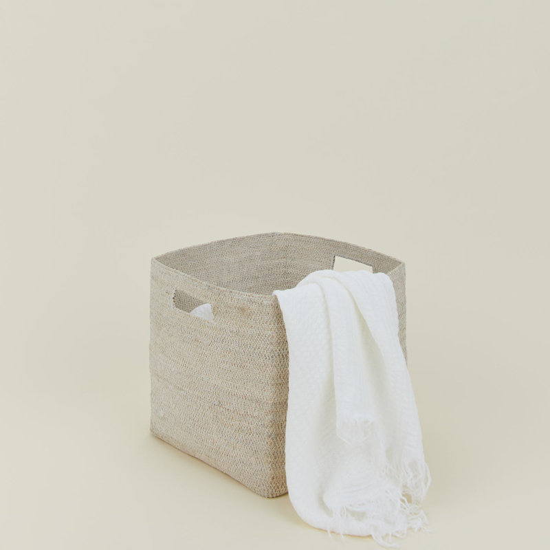 Essential Laundry Basket with Handles, White