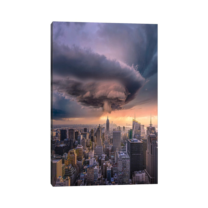 NYC Swirls par - Toile tendue, H 26 po x l 18 po x 1,5 po