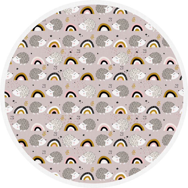 Alexanna Vinyl Machine Printed Area Rug, Round 180cm