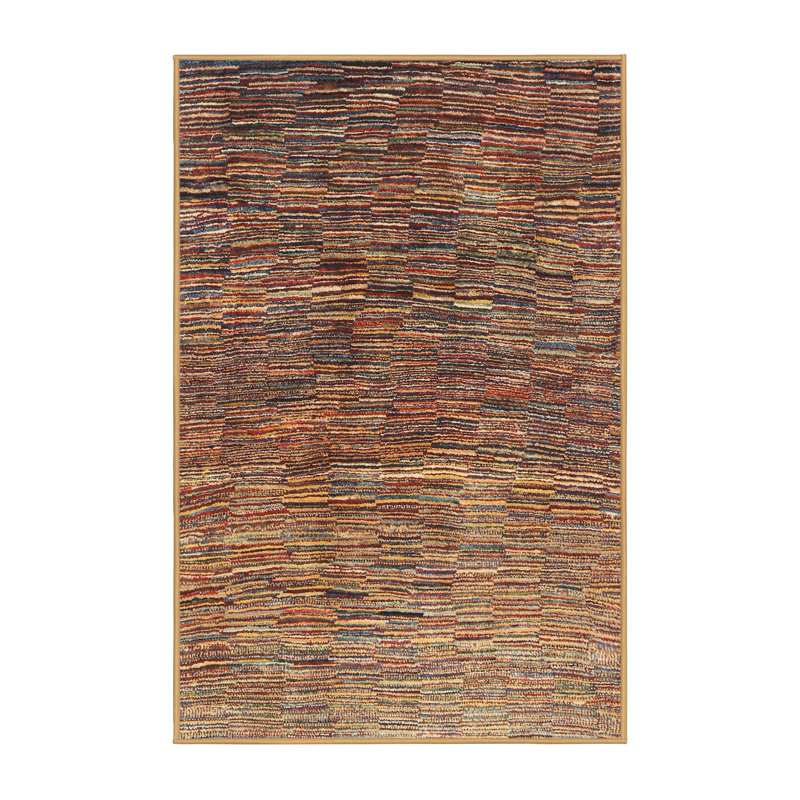 Tapis gris/vert d’olive contemporaine Lawrey, Rectangle 2 pi x 4 pi