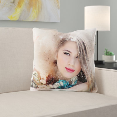 Housse de coussin d'extérieur carré Boehm Girl