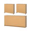 Ensemble de chambre à coucher 3 pièces - commode double 6 tiroirs et ensemble de 2 commodes, Jackson Hickory-610070281