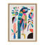 Mid Century Modern Kookaburra by Rachel Lee 3 Birdies Studio Framed Canvas Wall Art Print-745413761