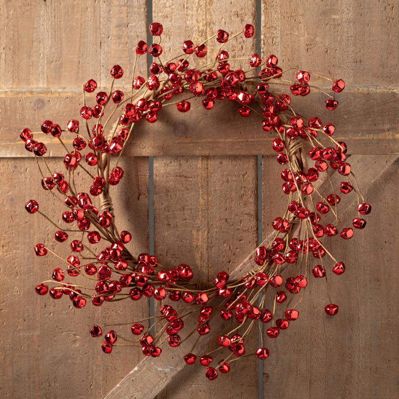 Couronne de Noël 20 po Jingle Bell, rouge