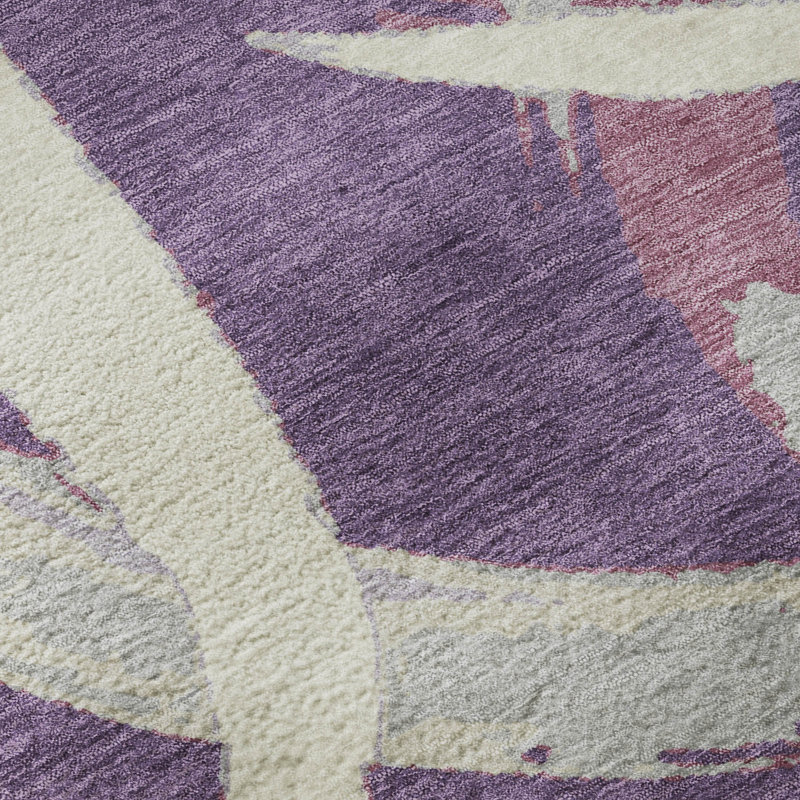 Premium Machine Washable Mayfield AMF1022 Circles Rug, Rectangle 9' x 12'