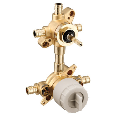 M-CORE 3-Series Mixing Valve With 3 Or 6 Function Integrated Transfer Valve With Cold Expansion PEX Connections And Stops