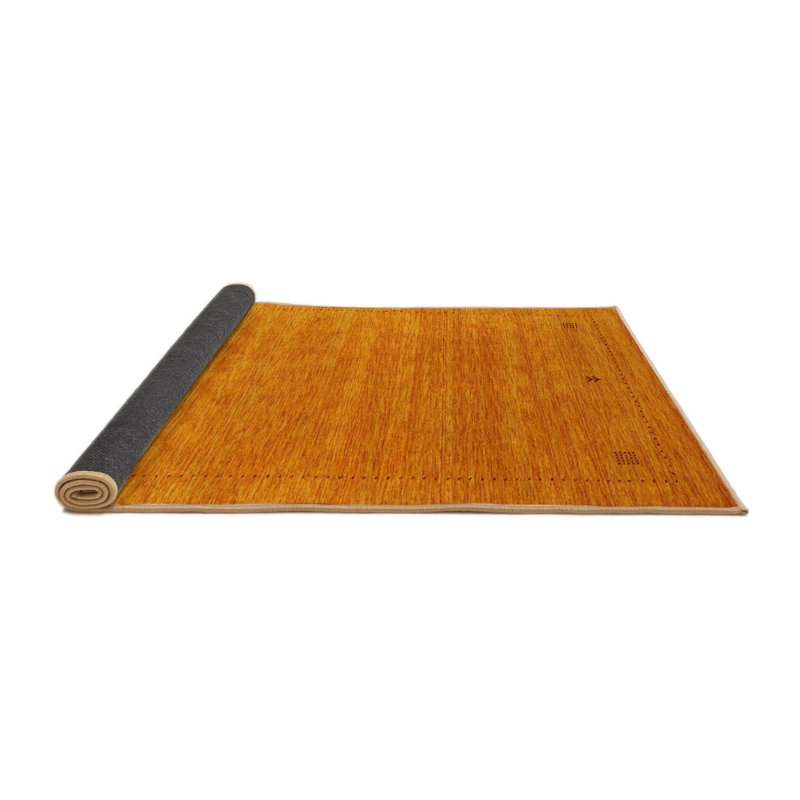Tapis abstrait orange / brun, Rond 4 pi