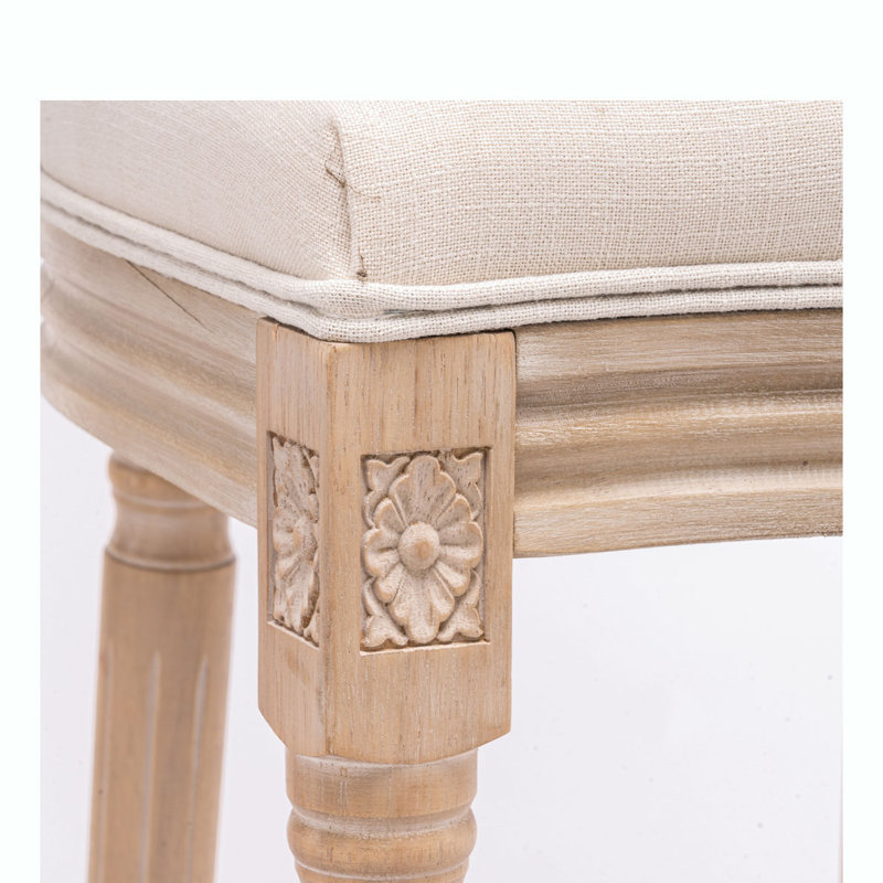 Tabouret de comptoir Ahmire, Beige