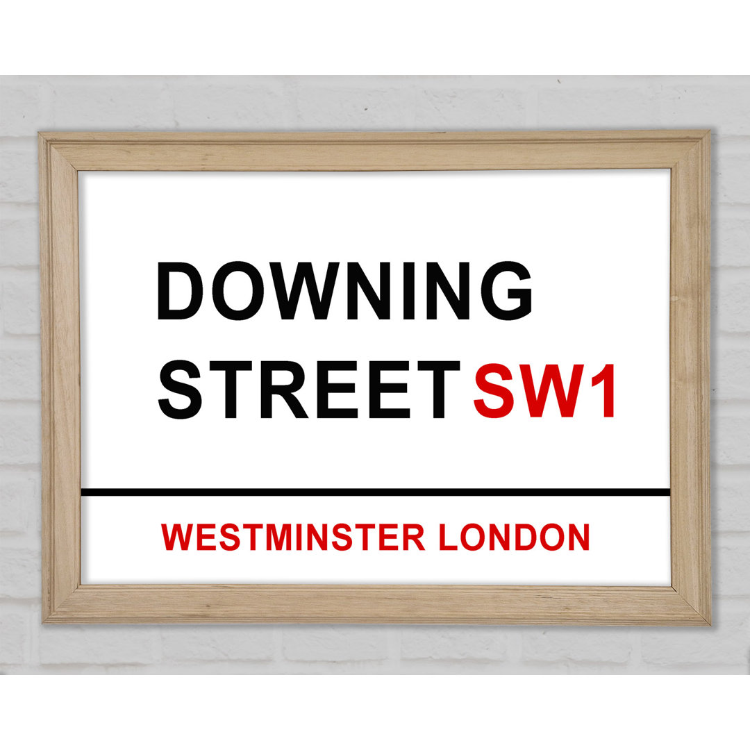 Downing Street Signs Gerahmter Druck