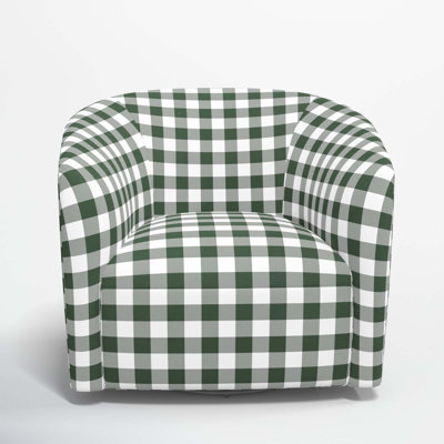Fauteuil demi-tonneau pivotant rembourré Marita