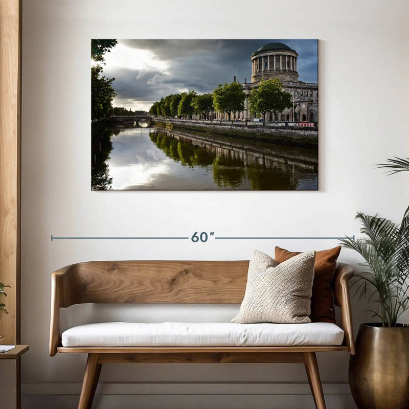 Lilie Ireland's Four Courts, 30" H x 45" W