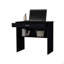 Bureau de rangement en wengé avec tiroir et tablette