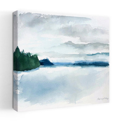 Shades Of Blue Abstract Contemporary Landscape Nature Art
