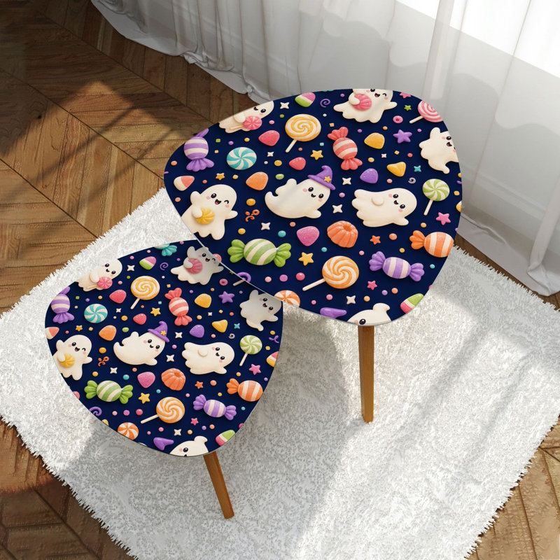 Ensemble de 2 tables basses gigognes Triangle