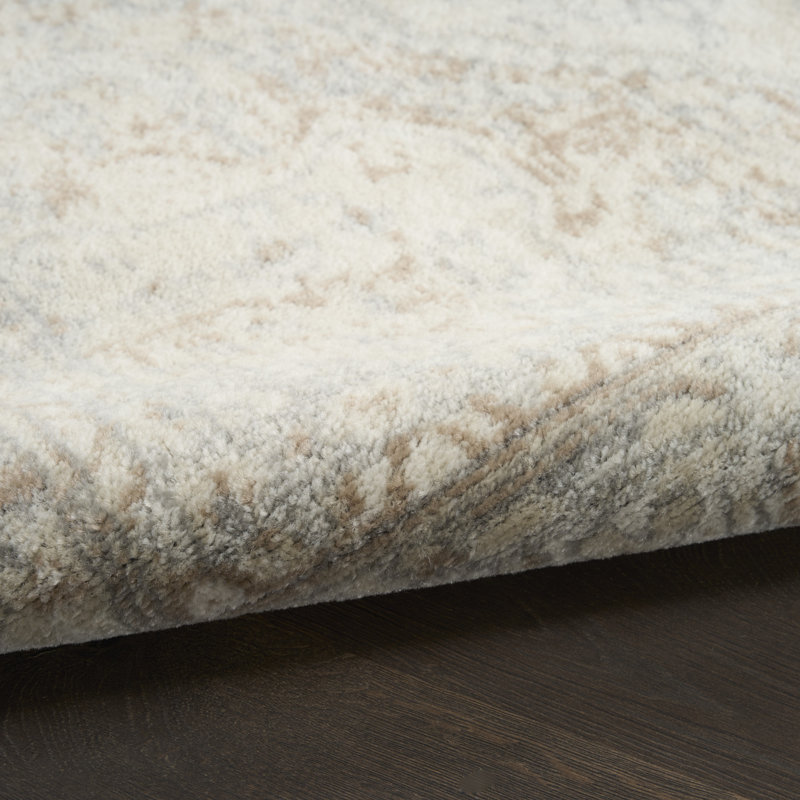 Tapis d'intérieur beige Graelyn, Tapis de couloir 2 pi 2 po x 7 pi 6 po