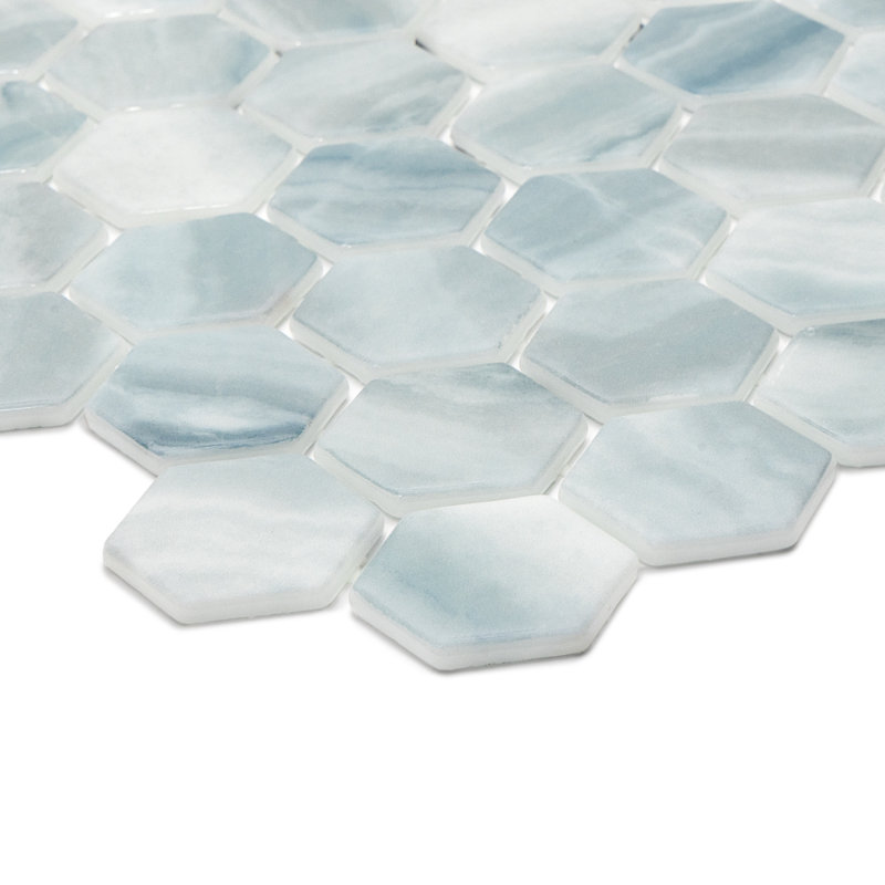 Carreau de mosaïque en verre Eterna Big Hex 2 po x 2 po, Tombée de la nuit