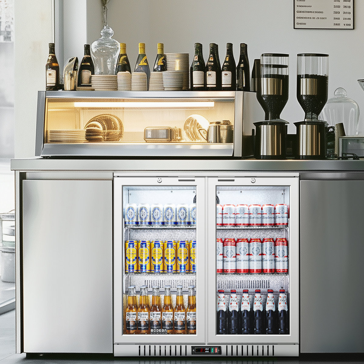 216-Can Beverage Refrigerator, Large Capacity Drink Fridge for Home Bar, Freestanding Beverage Cooler with Adjustable Shelves, LED Lighting | Fridge.com