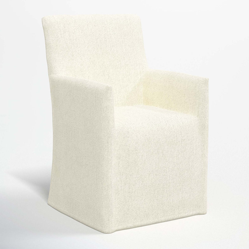 Ivanka 20'' H Upholstered Armchair, Milsap Canvas Sustain® Tweed