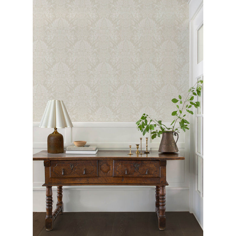 Papier peint damas Finch, Bleu