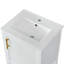 Meuble-lavabo de 20 po avec lavabo, armoire de salle de bain avec porte à fermeture douce, support de rangement et tablette ouverte-133441791