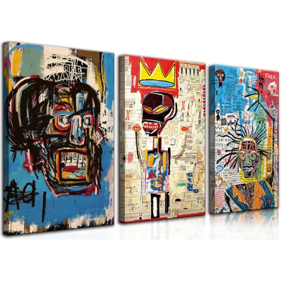Art mural moderne 3 pièces Graffiti