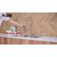 Robinet de cuisine rétractable à poignée simple avec conduites d'alimentation