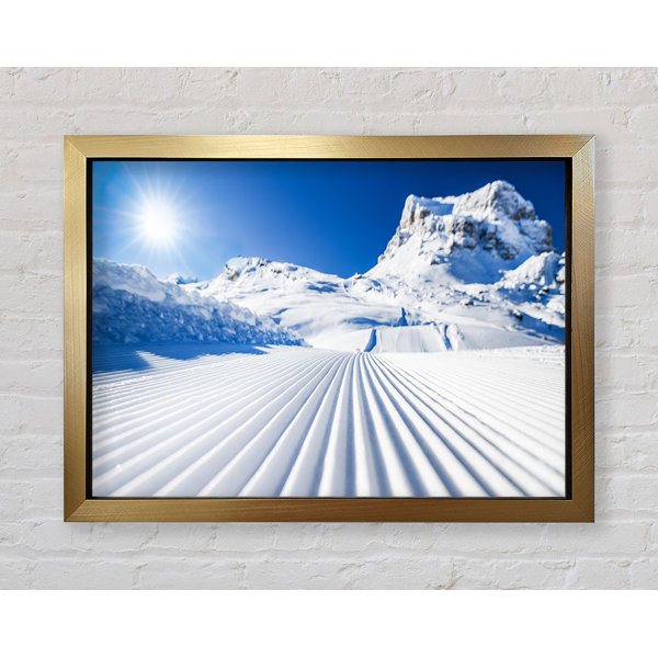 Ebern Designs Straight Lines In The Snow - Single Picture Frame Art ...