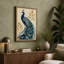 Ornamental Peacock Japandi - Wrapped Canvas-653707366-653707368