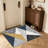 Midnight Gold Geometric carpet-easy to clean, machine-washable, soft and comfortable; suitable for door mats, kitchens, living rooms, bedrooms, corridors, and laundry areas. Easy to clean, durable carpet for home decoration.-130037014