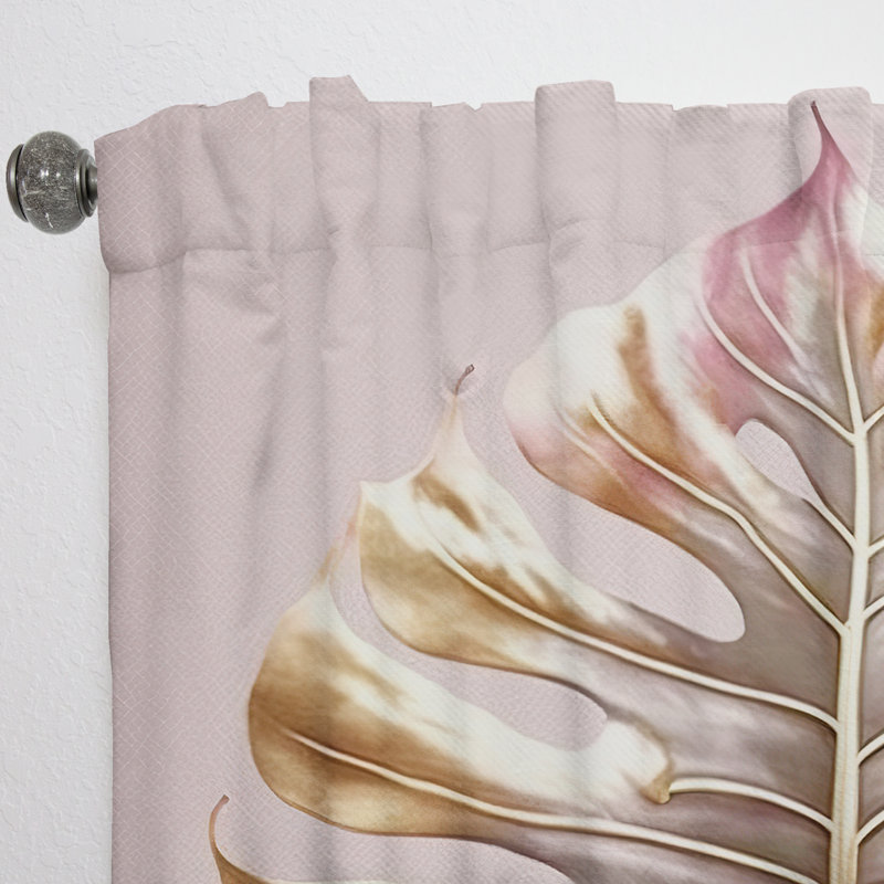 Adalyn - Leaf III - Ferns Curtain - Velvet Room Darkening - 1 panel, 52" W x 108" L