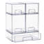 Sorbus Stackable Acrylic Storage Drawers, 5 Pack Clear Plastic Organizer Bins for Baby Bottles, Makeup, Bathroom, Vanity & Kitchen Countertop Organization, Pull-Out Drawer Design for Cabinets & Pantry, Set of 5, Combo-122480502