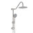 Shower Head Including 10" Rain And Handheld - Adjustable Height Option Brushed Nickel With Ergonomic Design For Comfort Metal