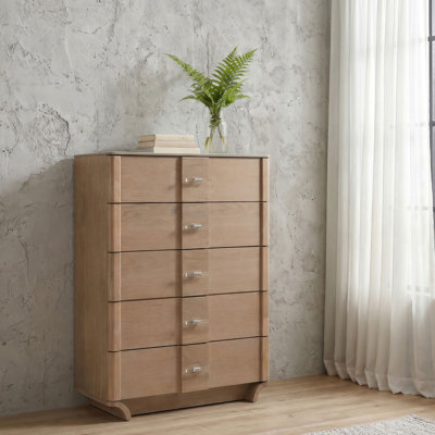 Commode contemporaine 35,9 po, brun