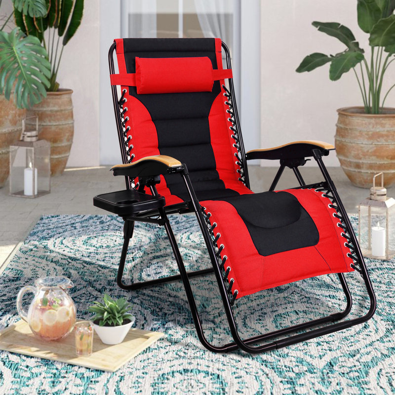 Syril Folding Zero Gravity Chair, Red