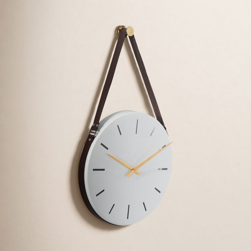 Metal Wall Clock, White