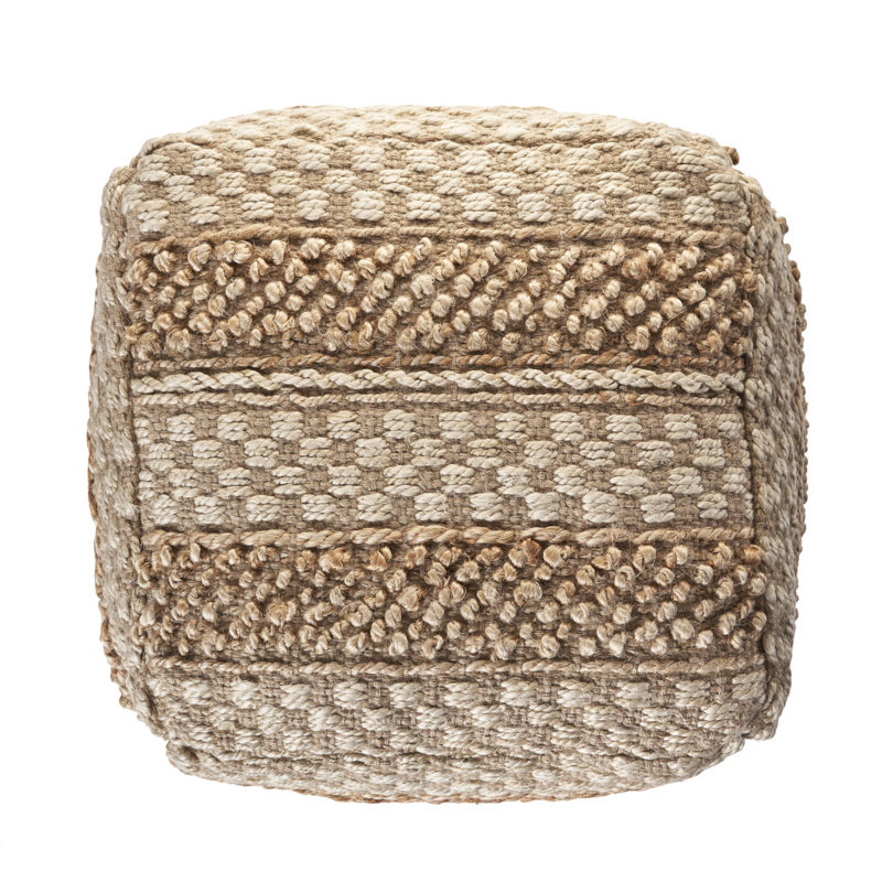 Repose-pieds 18 po en jute brun clair
