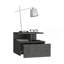 Table de chevet flottante Adele avec tiroir et tablettes de rangement ouvertes Adele-326964992