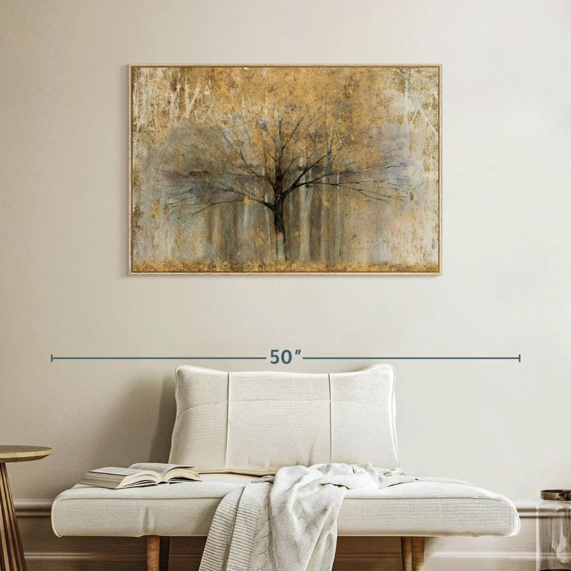 Or à bras ouverts, Cadre flottant en bois naturel, 40 po x 27 po