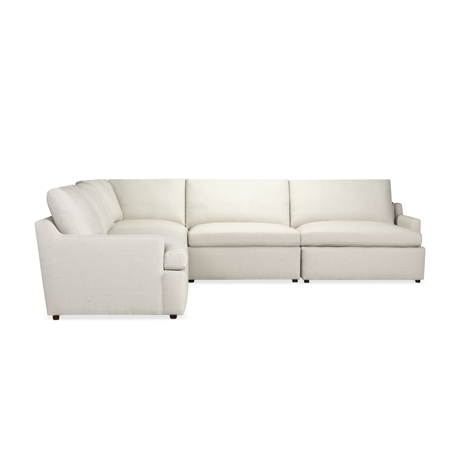 Essex Chaise Sectional, Macarena Light Gray Basketweave Fabric