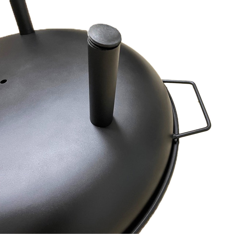 Deklen Round Steel Wood Burning Smokeless Fire Pit