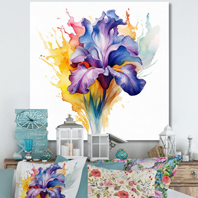 Impressions d'iris mauve et gris I
