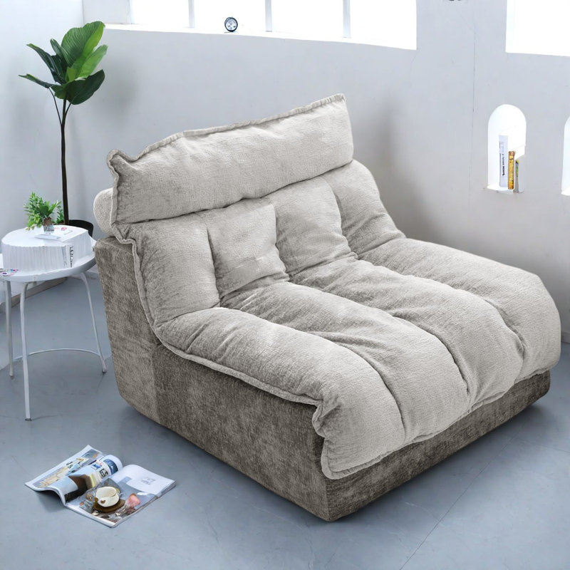 Canapé d'angle Compression Cloud, fauteuil moderne en chenille de 114 cm pour petits espaces, Gris