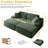 89.3” Oversized Double Lounge Chaise,Cloud Plush Sofa Bed,Upholstered Compression Cloud Sofa Deep Seat,Modern Corduroy Sleeper Loveseat Chair For Living Room Bedroom Reading,No Assembly Required-730225904