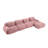 4-Seat L-Shaped Modular Sofa With High-Resilience Sponge, Anti-Slip Design, And Extra-Wide Curved Armrests For Living Rooms And Studies, Pink-193283399-193283397
