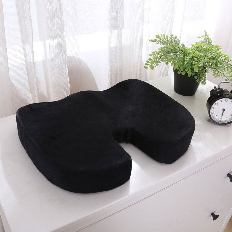 Blue Elephant Seat Cushion, Black
