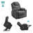 Upholstered Chenille Power Reclining Heated Massage Chair