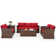 Aun 7 - Person Patio Conversation Sets with Cushions